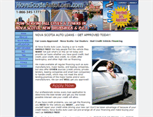 Tablet Screenshot of novascotiaautoloan.com